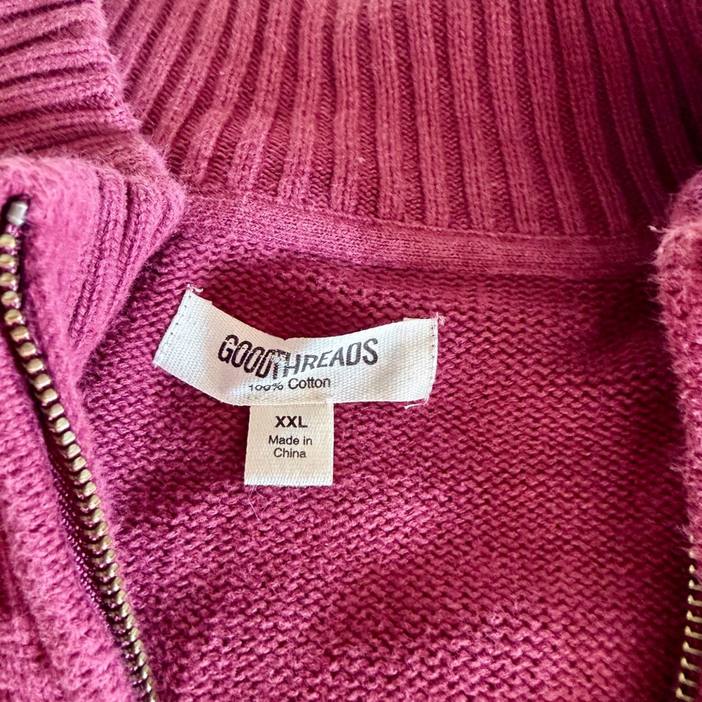 Goodthreads Maroon Knit Sweater - Picture 2 of 3